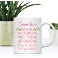 thumbnail image 2 of CTDream 11oz. Coffee Mug Gift for Women, Coworker Because Super Amazing Life Changing Miracle Worker Isn't an Official Job Title, Floral Flowers, 1-Pack, Birthday Christmas Gift Ideas for Her, 2 of 7
