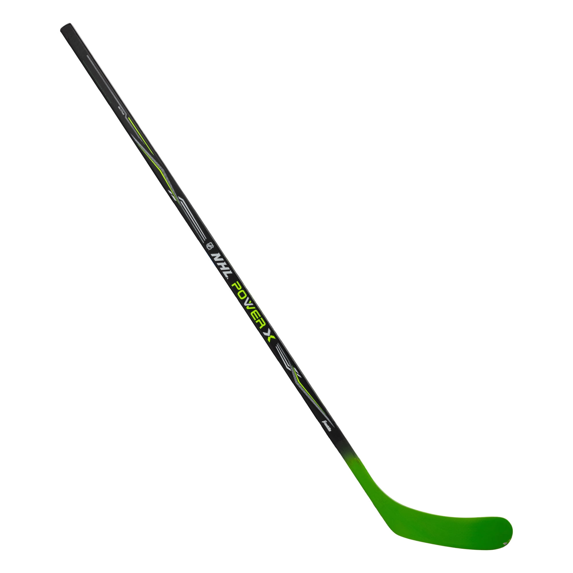 Franklin Sports Street Hockey Sticks - Power X Junior Street Hockey Stick - Wood and Fiberglass Shaft - ABS Blade - One Piece - 58" Right Handed