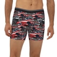 thumbnail image 2 of Xecao Red And Blue Cars Print Boxer Briefs for Men's Stretch Moisture-Wicking Underwear, Mid-Rise Classics breathable fabric, 2 of 7