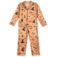 thumbnail image 5 of LILIYA Halloween Pajamas Pumpkin Ghost Pajama Set Soft & Cute Long Sleeve Button Down Shirt Pants Fall 2 Piece Satin Pjs 5-6 Years, 5 of 5