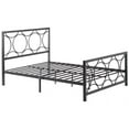 thumbnail image 1 of Pemberly Row Queen Metal Bed in Black and Silver, 1 of 4