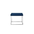 thumbnail image 2 of Zen 24 Inch Side End Table, Square, Polished Blue Top, Chrome Metal Finish, 2 of 5