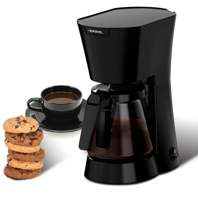 Cafetera De Goteo Programable Nevashel Kitchen AD-19 De 12 Tazas, 900w Con Filtro Permanente Reutilizable Pantalla Digital Temporizador 24h Y Apagado Automático Calentamiento Rapido Hogar Y Oficina