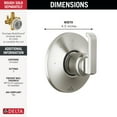 thumbnail image 2 of Delta T11889 Tetra Modes Diverter Valve Water Diverter Trim, 2 of 3