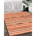 thumbnail image 2 of Ahgly Company Tapis Rond Abstrait Rouge pour Intérieur, 3 Pieds Rond, 2 of 6
