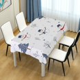 thumbnail image 4 of Yayeee Tablecloths 54" x 54" Rectangle Wrinkle Resistant Party Table Cover, Blue Cartoon Snowmen, 4 of 8
