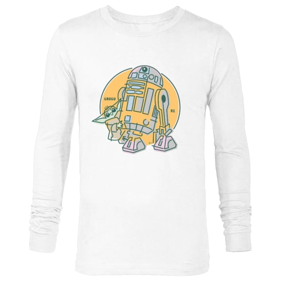 Star Wars Grogu and R2-D2 New Best Friends - Long Sleeve T-Shirt for Men - Customized-White