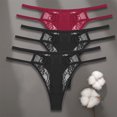 thumbnail image 1 of FINETOO 3 unids/set Sexy algodón encaje mujer Tanga bragas ropa interior S-XL chica Lencería doble correa cintura baja G-string mujer Pantys Tan Jianjun unisex, 1 of 2