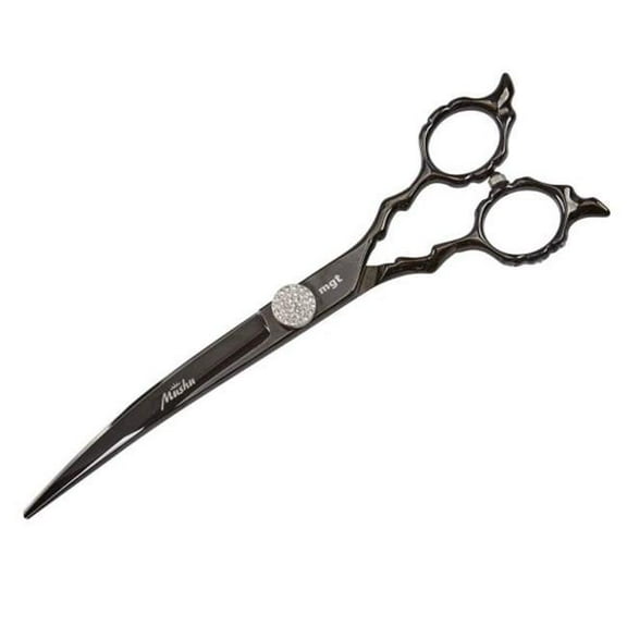 PetEdge TP3113 17 07 7 in. Master Grooming Tools Curved Mushu Shears