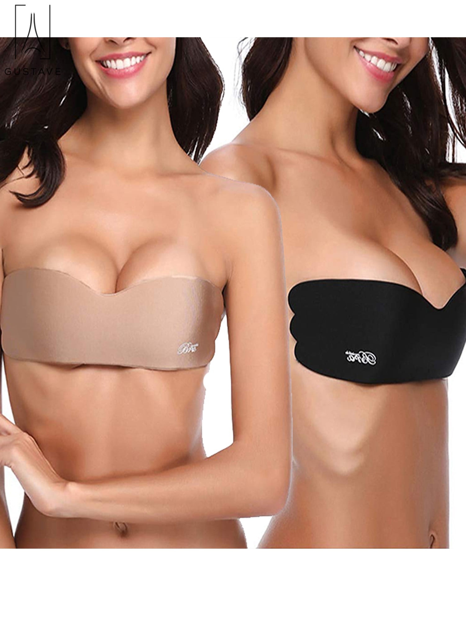 OMG_Shop 2 pcs Strapless Bra - Women Finger Shape Instant Breast Lift  Invisible Silicone Push up Bra Invisible Backless Bras : :  Clothing, Shoes & Accessories