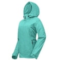 thumbnail image 3 of Kilaqueen Rain Coats for Women Waterproof Rain Jackets Packable Outdoor Hooded Windbreaker Jacket with Zip Pockets Solid Color Lightweight Outerwear, 3 of 8