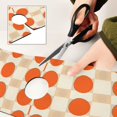 thumbnail image 6 of Yayeee Faucet Mat for Kitchen Sink 30" Diatomite Long Splash Guard Pad, Orange Geometric Circles, 2 Pack, 6 of 7