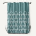 thumbnail image 1 of Simply Daisy 70" W x 73" H Watermark Geometric Print Polyester Shower Curtain, Teal, 1 of 3