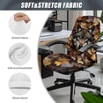 thumbnail image 6 of Renewold Wolf Camo Hunting Forest Office Chair Cover Universal Stretch Desk Chair Cover with Elastic Bottom Removable Office Computer Chair Cover for Armrest Chairs Home Office Decor, S, 6 of 7
