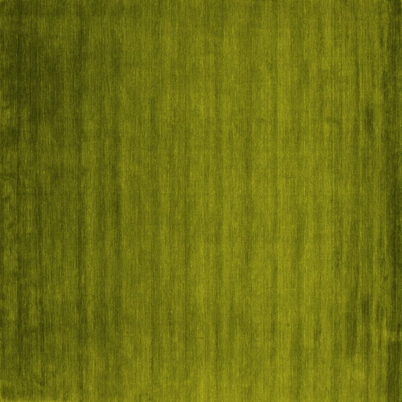 Ahgly Company Machine Washable Indoor Square Abstract Yellow Contemporary Area Rugs, 7' Square