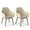 Beige, variant on Costway Dining Chairs Set of 2 Upholstered Accent Chairs with Comfy Padded Backrest Beige