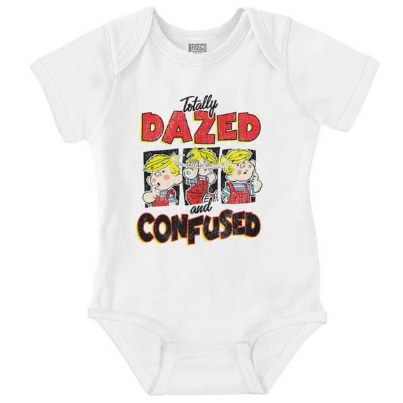 Dennis The Menace Dazed and Confused Romper Boys or Girls Infant Baby Brisco Brands NB
