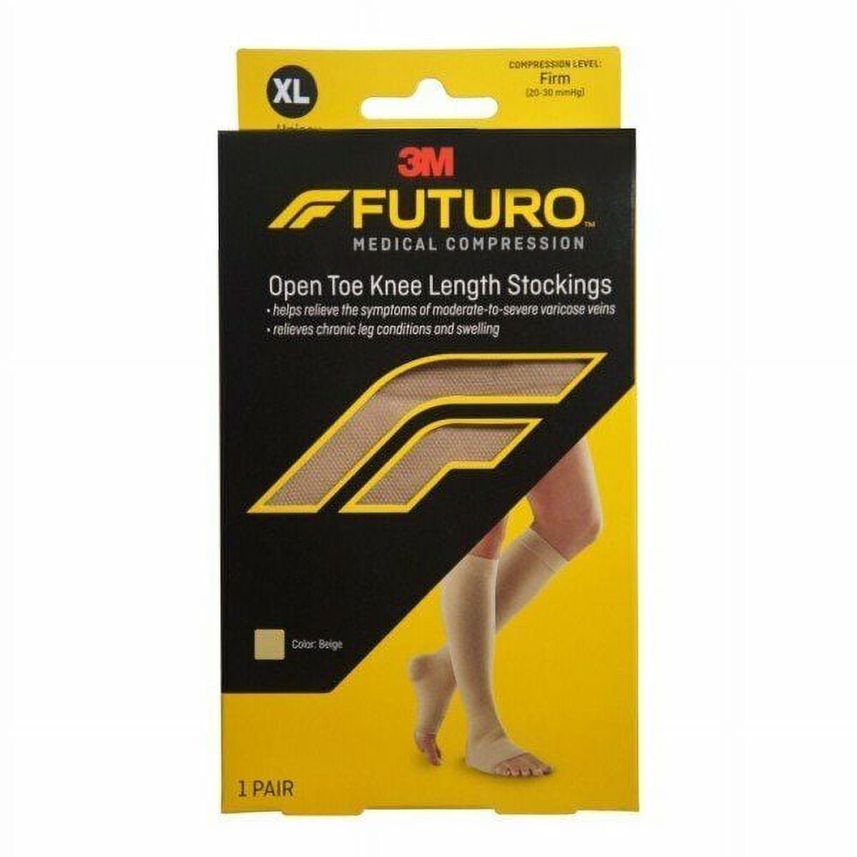 Futuro Therapeutic Open Toe Knee Length Unisex 20-30mmHg X-Large Beige