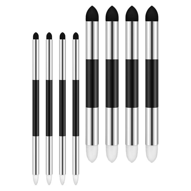 Raindrops 8Pcs Blending Stumps for Drawing Washable Double Headed Sponge Pens Portable Artist Tool
