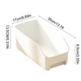 thumbnail image 3 of Plastic Storage Cabinet Box for Kitchen Home Organization – Beige/White/Clear, 37x17x13.5cm, 1pc, 3 of 6