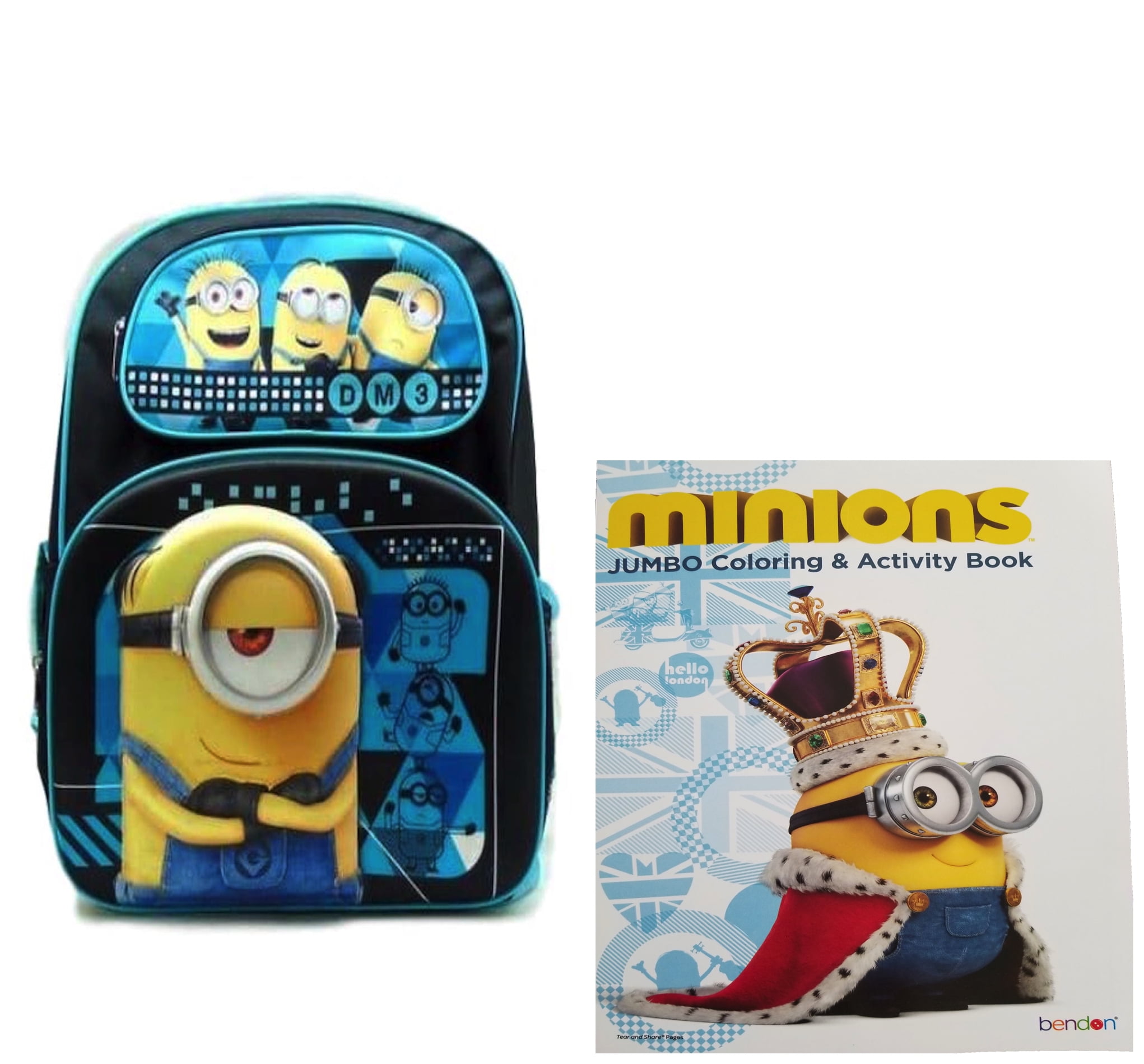 Despicable Me Minion 3D Deluxe 16" Large Backpack With ...
