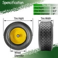 thumbnail image 3 of Ladcaser 2 Pack 16x6.50-8 4PR Lawn Mower Tire Tractor Turf Tire for Garden Tractor Riding Mover, 3 of 7