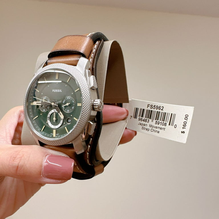 FS5962 Fossil Watch Chronograph Machine Leather Tan Eco