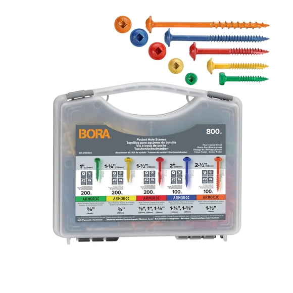 Kit de Tornillos para Agujeros de Bolsillo BORA 800 Autorroscantes