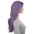 thumbnail image 5 of Onedor 24 Inch Synthetic Curly Lace Front Wig - Glueless Middle Part Dark Root Wigs for Women (Purple), 5 of 7