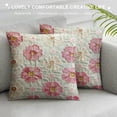 thumbnail image 3 of Nawypu  Decorative Throw Pillow Covers Daisy Sun Flower Jacquard Pillowcase Cushion Case Square for Couch Sofa Bed Living Room Bedroom Pink and White, 3 of 5