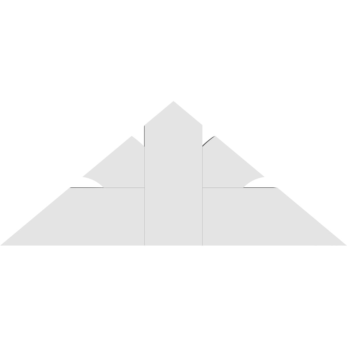 36"W x 15"H x 4"D x 6"F, 10/12 Pitch, Richland Architectural Grade PVC Gable Bracket