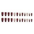 thumbnail image 3 of 24 uñas postizas cortas, uñas postizas tipo ataúd para mujer con diseño de mariposas y brillo., 3 of 7