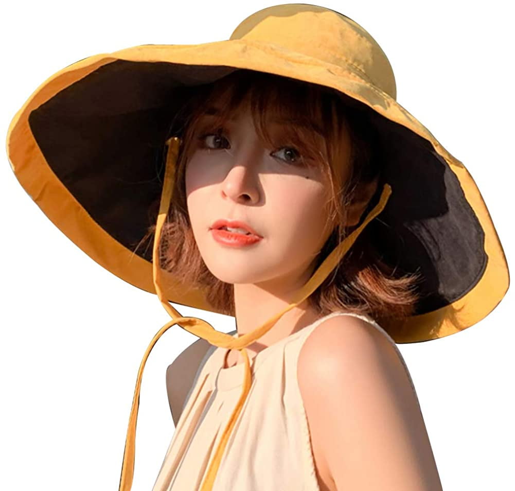 Women's Sun Hat Packable Reversible Bucket Hat UV Sun Protection 