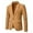 Khaki, variant on JNGSA Men's Slimming Fit Blazer Jackets Solid Color One Button Blazer Collared Suit Long Sleeves Business Casual Jacket Khaki XL