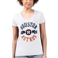 thumbnail image 4 of Women's G-III 4Her by Carl Banks White Houston Astros Super-Slim Fit Lightweight City Graphic V-Neck T-Shirt, 4 of 5