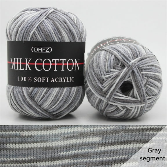 kkbbma under $5 Crochet Yarn, Hand Knitting Yarn Crochet Milk Cotton SoftBabyWool, 50g Skein Colorful DIY Craft Yarn, Acrylic Weaving Yarn for Sweaters Hats Scarves