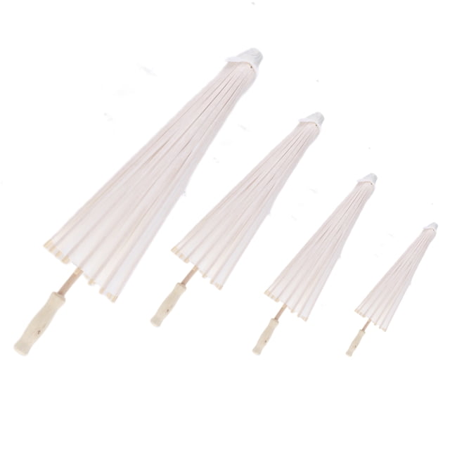 Paraguas decorativo de papel blanco, sombrilla, accesorio para fotos escolares (60 cm)