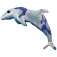 thumbnail image 3 of Set of 3 - Dolphin Sand Filled Animal Toy - Heavy Weighted Sandbag Animal Plush Bean Bag Toss - Shimmering Glitter Camo Sea Creature, 3 of 3