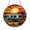 Acrylic 3.5 Inch, variant on Desert Caravan Scene Glass Suncatcher Round Window Hanging, Exotic Travel Landscape Decor Gift
