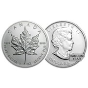 Royal Canadian Mint 1 oz Silver Canadian Maple Leaf Coin (Random Year)