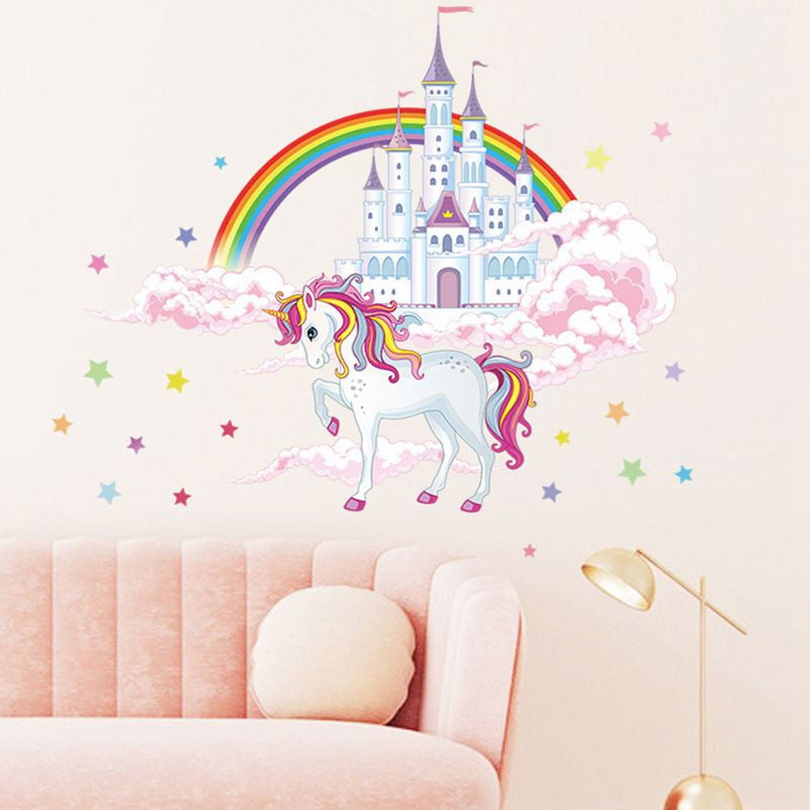 Unicorn Wall Decal, Confetti Wall Decal, Unicorn Wall Sticker, Personalized  Unicorn Head Wall Decal, Unicorn Pony Girls Room Decor Wall Art