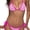 YY120, variant on Top-kevin Women Two Piece Swimsuit Color Block Swimwear Halter String Triangle Bikini Sets