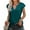 #1 Dark Green, variant on TEMOFON Women Tops Summer T-Shirts Short Sleeve Casual V Neck Tops Dressy Ruffle Sleeve Tunic Tops Cute Loose Ladies Tops Women Blouses Green XL