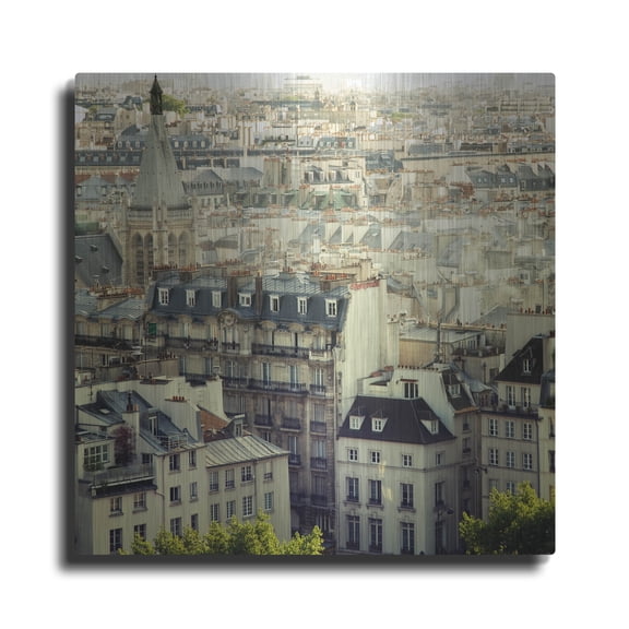 Luxe Metal Art ' Paris Calling' by Irene Suchocki, Metal Wall Art, 36"x36"
