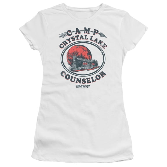 Friday The 13Th Camp Counselor S/S Junior Women's T-Shirt Sheer White