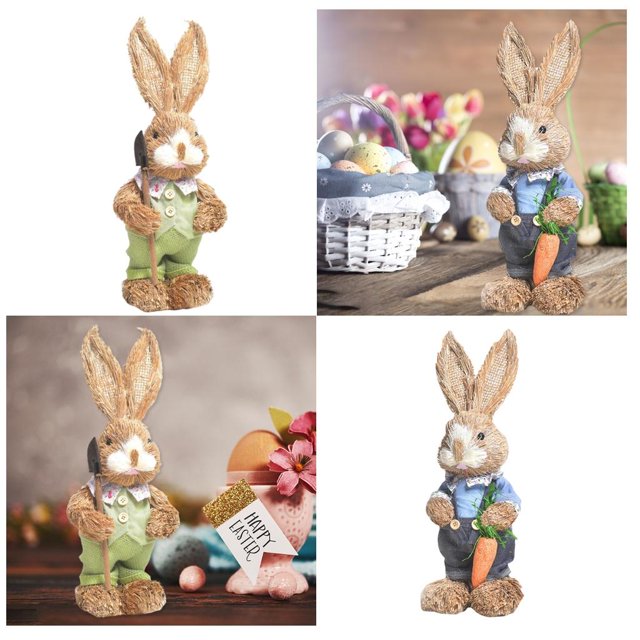 Estatua de Conejo de Pascua Perfecl Decoraciones para Bodas Y Jardines Accesorios para Fotografía