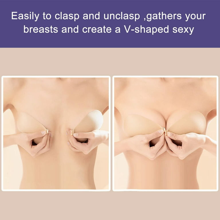 Body Shaper For Women Lower Belly Sticky Bras Adhesive Bra Push Up  Strapless Bra Invisible Bra For Women Teen Girls 2 Pairs 