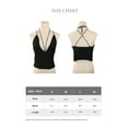 thumbnail image 4 of Elezay Women's Knitted Crop Tank Spaghetti Strap Crop Cami Top V Neck Crop Tops for Women Black S, 4 of 5