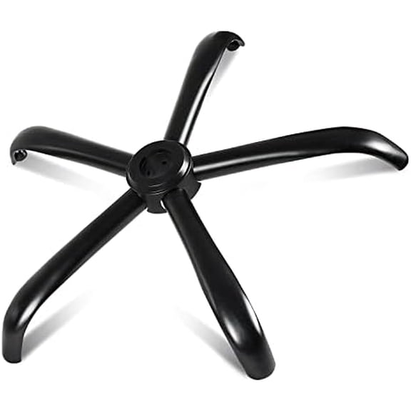 Heavy Duty Office Chair Base Replacement, 2500 Lbs, 28"(70 cm), Metal Desk Chair Base Replacement Parts with Universal Gas Cylinder Hole and Casters Sockets, Matte Black