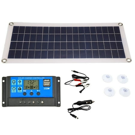 

20W Solar Panel Dual USB Output Solar Cells Solar Panel 30A Controller for 12V/24V Battery Power Charger